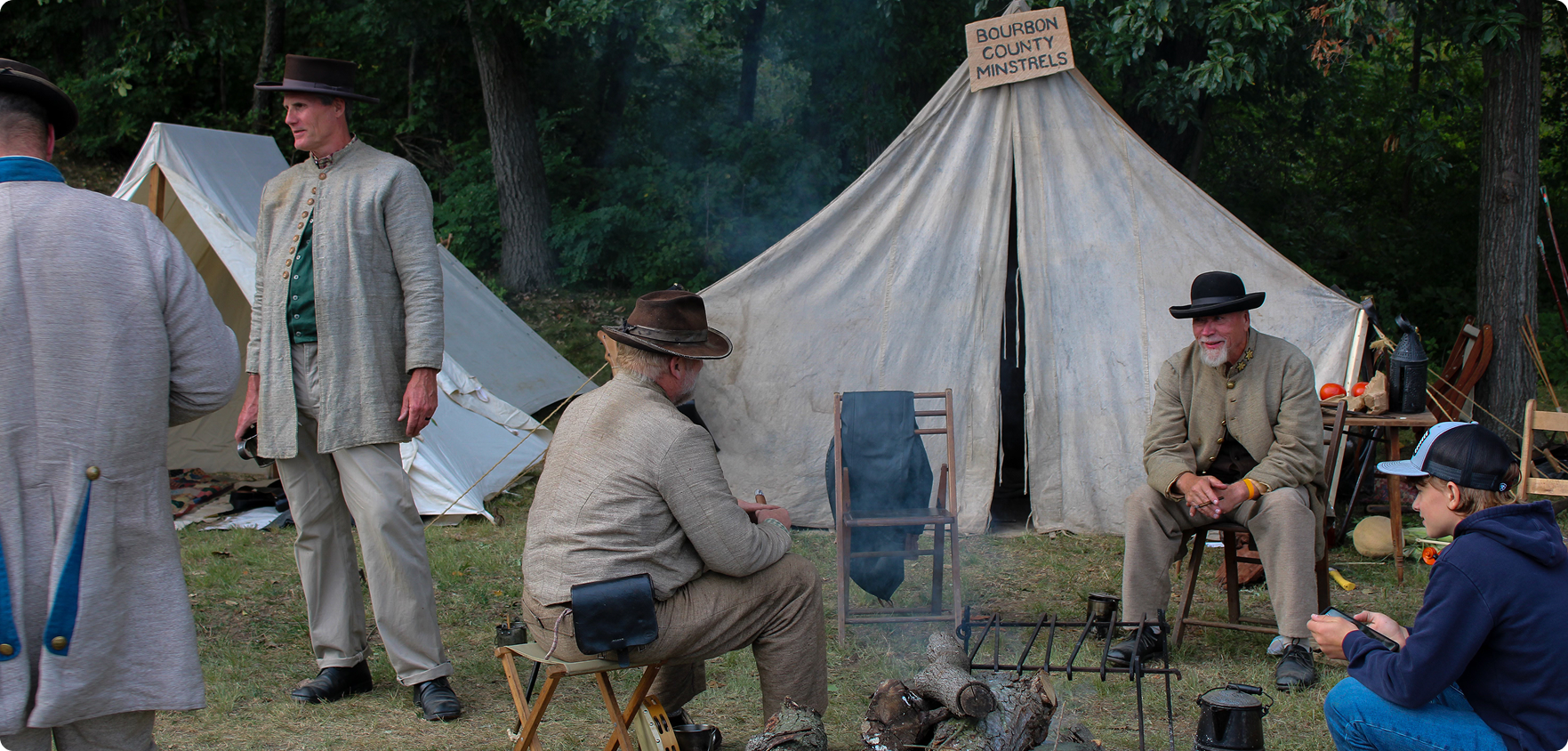 Living History Camp display at BaileyFest.